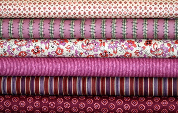 SALE Chicopee Fabric Bundle 6 Fat Quarters Denyse Schmidt for Free Spirit Fabrics