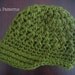 Crochet Hat PATTERN - Newsboy Cross Stitch Visor Hat Crochet Pattern - Instant Download PDF 178 - Newborn to Adult - Photo Prop Pattern