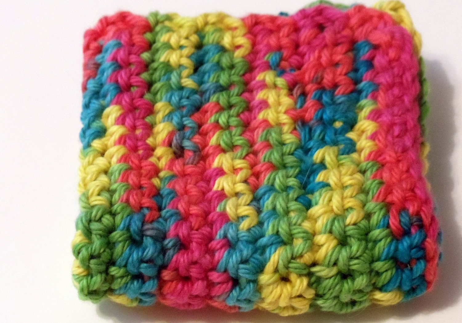 Crocheted Hot Pad Dish Cloth Carousel Cotton Yarn