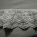 Vintage Double Ruffle Gathered Lace Off White Over 3 yards 1 1/2" Wide ONLY 5 USD