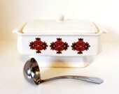 Vintage Electric Warming Dish Serving Chafing Tureen Retro 1950s Dishware