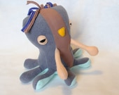 Tentacloid  D82-  monster plush recycled creature alien freak grey tentacle cuddly cute geek toy