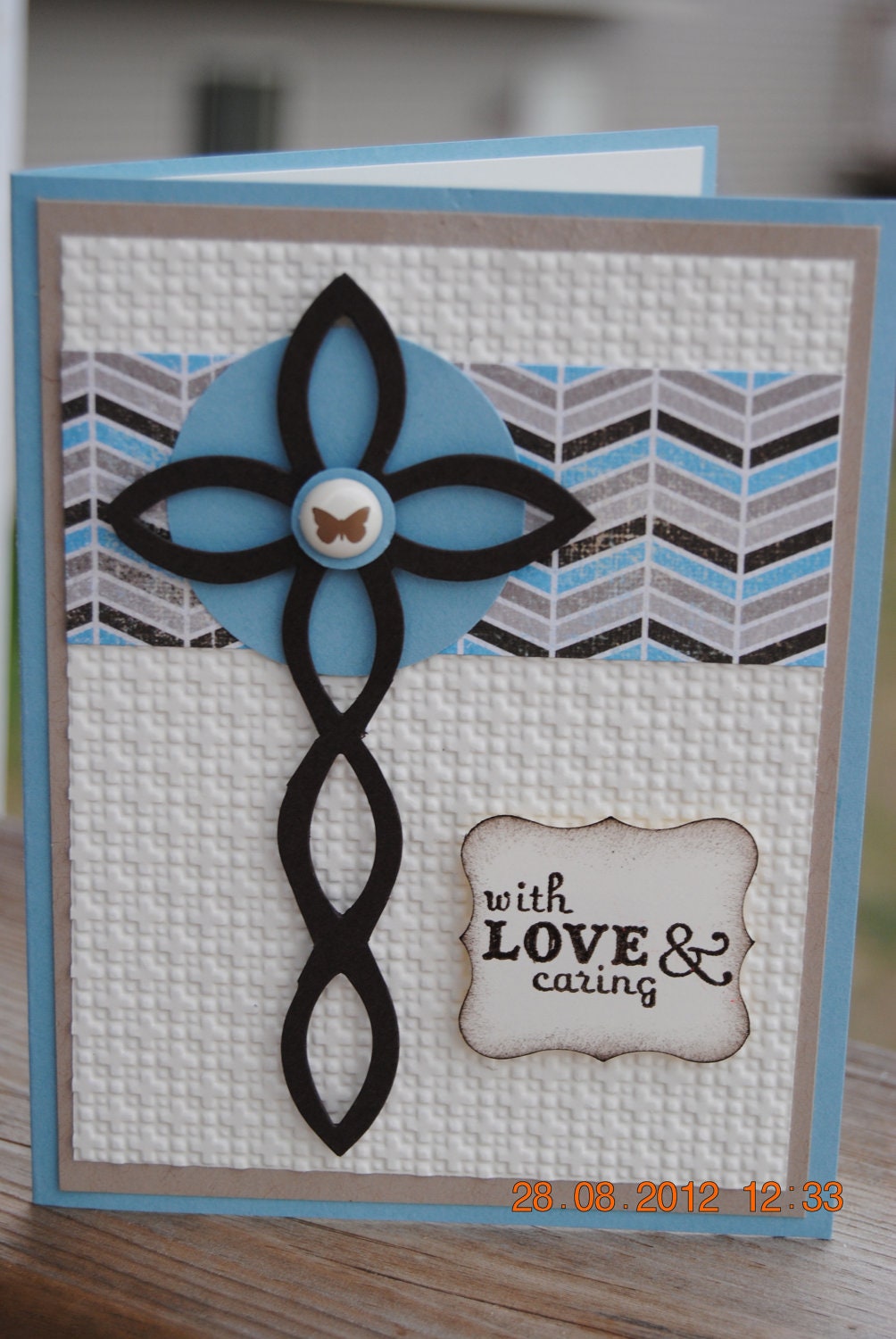 Handcrafted Religious Cross Thinking of You, Sympathy, Congratulations Card