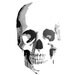 16 x 20 Skull Watercolor Giclee Print