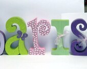 Set of 8 LARGE wood letters customized for your decor personalized gift home decor  Upper and lower case available