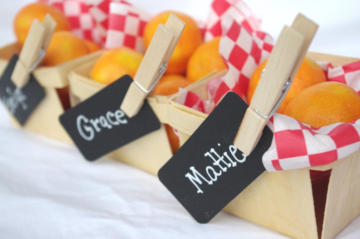 12CLotheS PiN and BLacK PaPer Tag Combo--12 ct--black paper chalkboard look tags-wooden 3 inch clothes pins-party favors, gifts, Il_570xn