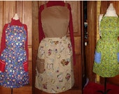 REDUCING INVENTORY - CLEARANCE PRIcED ApronS in choice of colors -Green - Blue - Brown