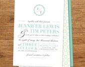Vintage Column Wedding Invitations