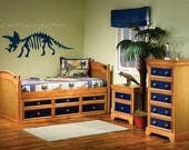 Dinosaur Skeleton Vinyl Wall Decal  60"