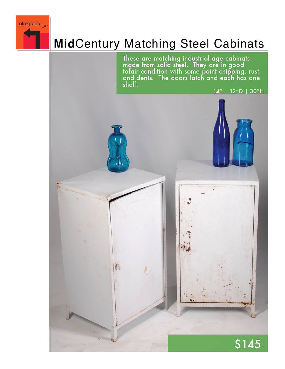 vintage industrial steel matching cabinets
