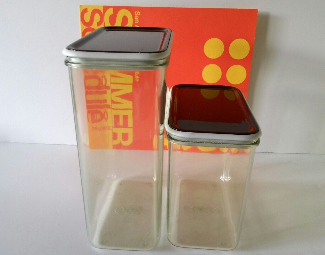 food storage containers - pair - Mepal by Rosti - 70s