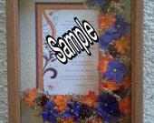 Custom Wedding Shadow Box Personalized Wedding Invitation Floral Arrangement Picture Frame For Wedding Gift Bridal Shower Bride