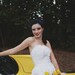 1950s White Rockabilly Wedding Dress.
