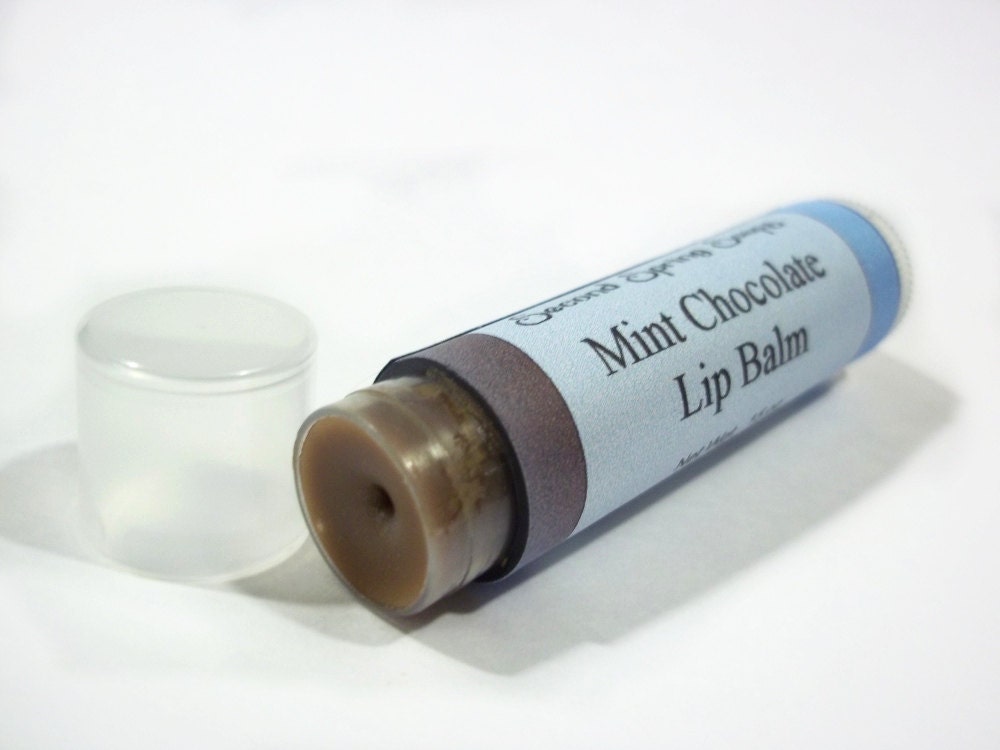 Mint Chocolate Lip Balm, made with Cocoa Powder and Peppermint Oil