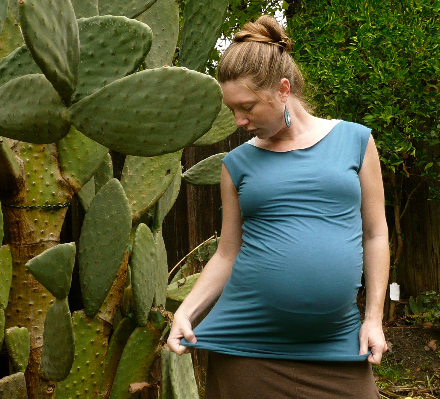 Organic Cotton and Soy Tunic, Maternity Shirt, Dress, Pajamas, Layering Piece