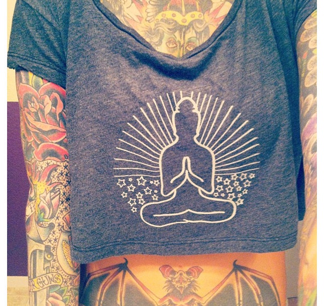 Sitting Buddha Yoga Loose Crop Top