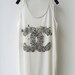 CC Floral - Sleeveless Tank Top Mini Dress in CREAM