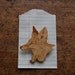 Limited Edition Laser Cut Wooden Yawning Fox Brooch