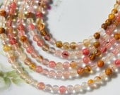 4mm Mixed Cherry Quartz Round Gemstone Beads, 7.75 IN (C35)