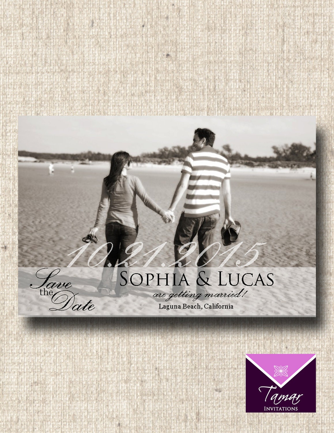 Printable Save the Date Photo Card - Wedding Thank You Card Il_570xn