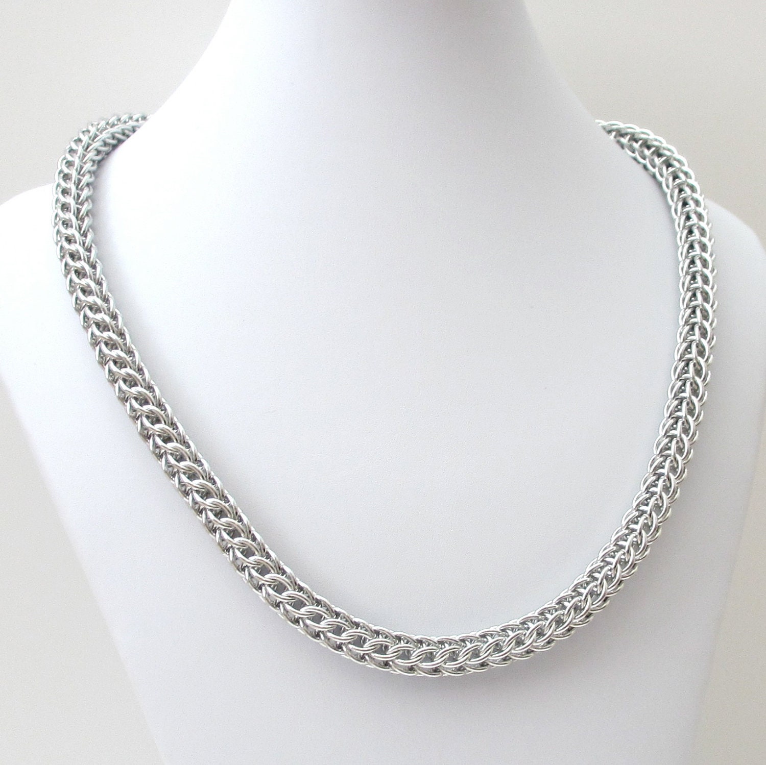 Chainmaille necklace, Full Persian weave