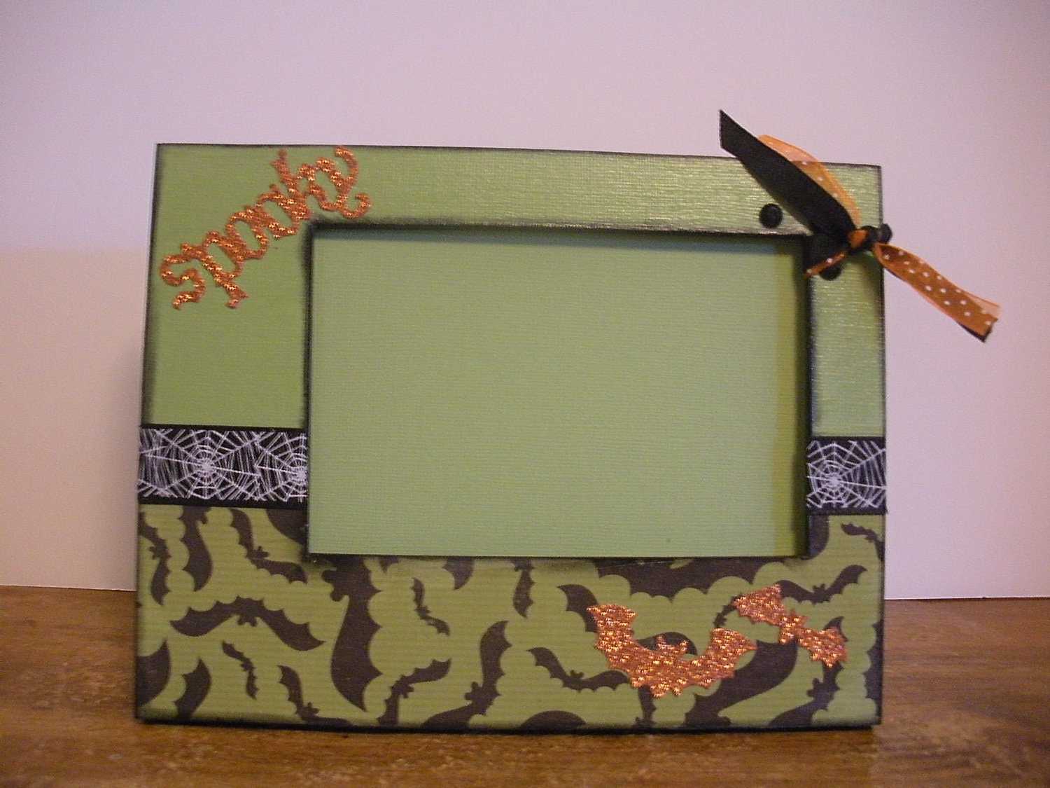4 x 6 Halloween Picture Frame, Spooky Halloween frame / Ready To Ship