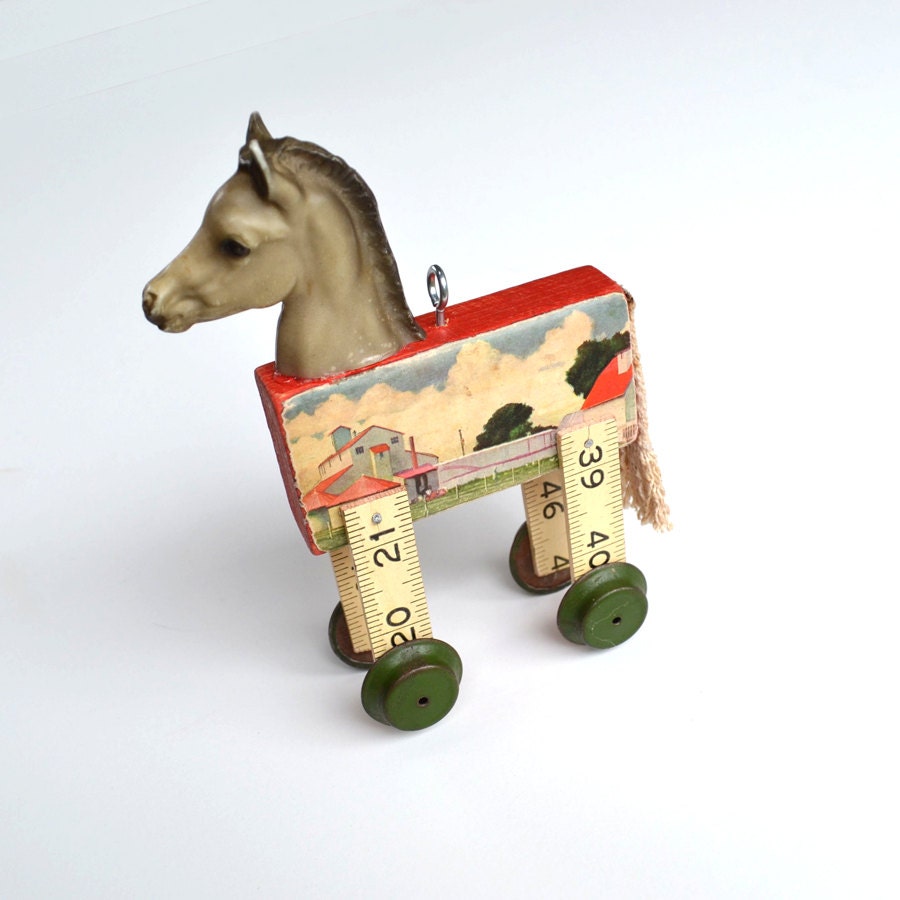 horse ornament  HANDMADE ORIGINAL  by Elizabeth Rosen