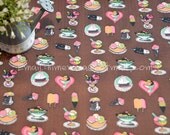 15003C - 1 Yard Vinyl Waterproof Fabric - Ice Cream - Brown
