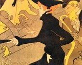Vintage ART NOUVEAU Print by Talouse Latrec Of Cafe-Concert Divan Japonais 1893