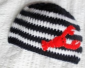 You're My Lobster Boy Hat Felt Appliqué in Newborn/Baby Hat sizes 0-3, 3-6, & 6-12
