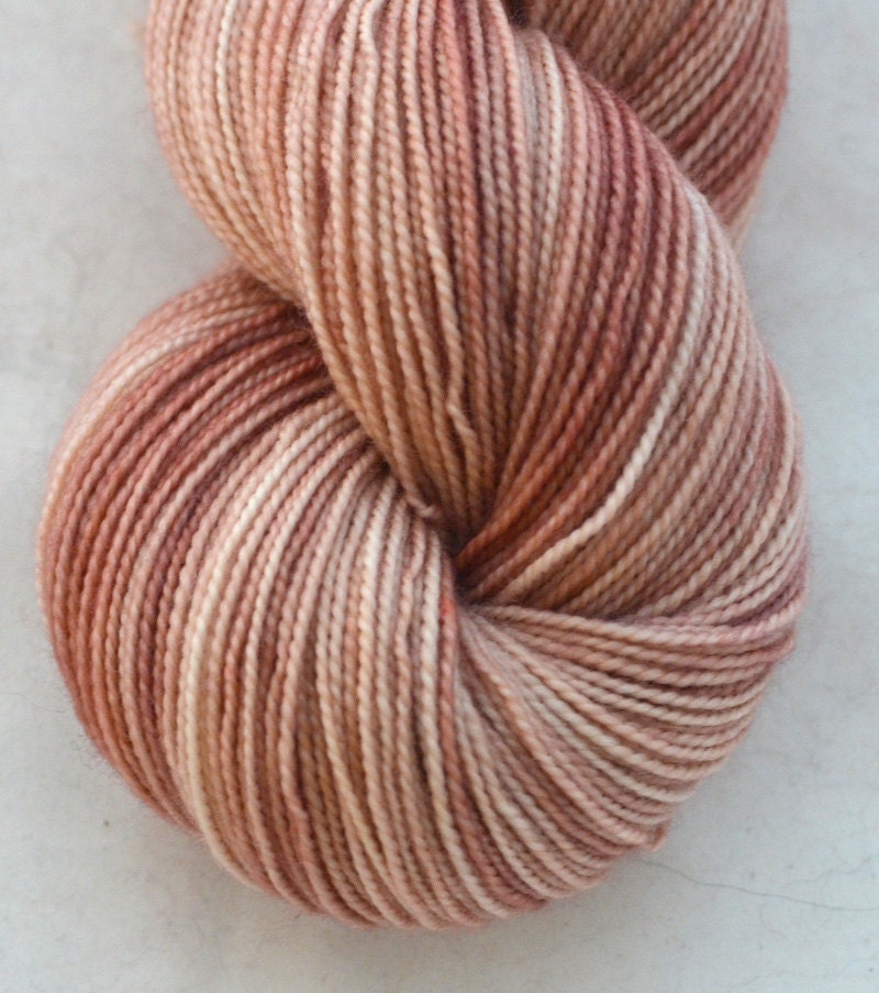 Fingering Weight, "Blushing" Merino Wool Superwash Yarn, 4 oz, machine washable yarn