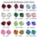 Two Sterling Pendant Necklace with Custom Silhouettes and Birthstones for Mother or Grandmother