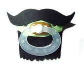 Black Mustache and beard pacifier 0 to 6