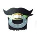 Black Mustache and beard pacifier 0 to 6