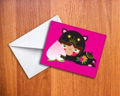Boba Pig Notecard
