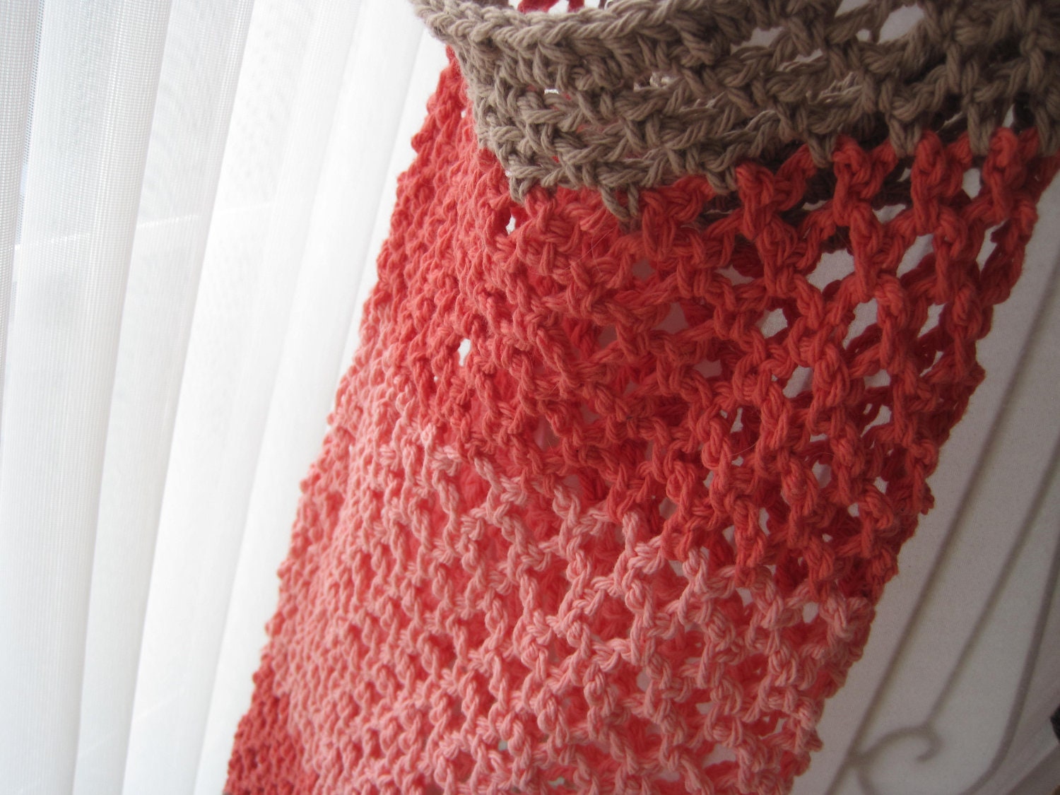 Market Tote, Farmers' Market Bag, Crochet Market Bag