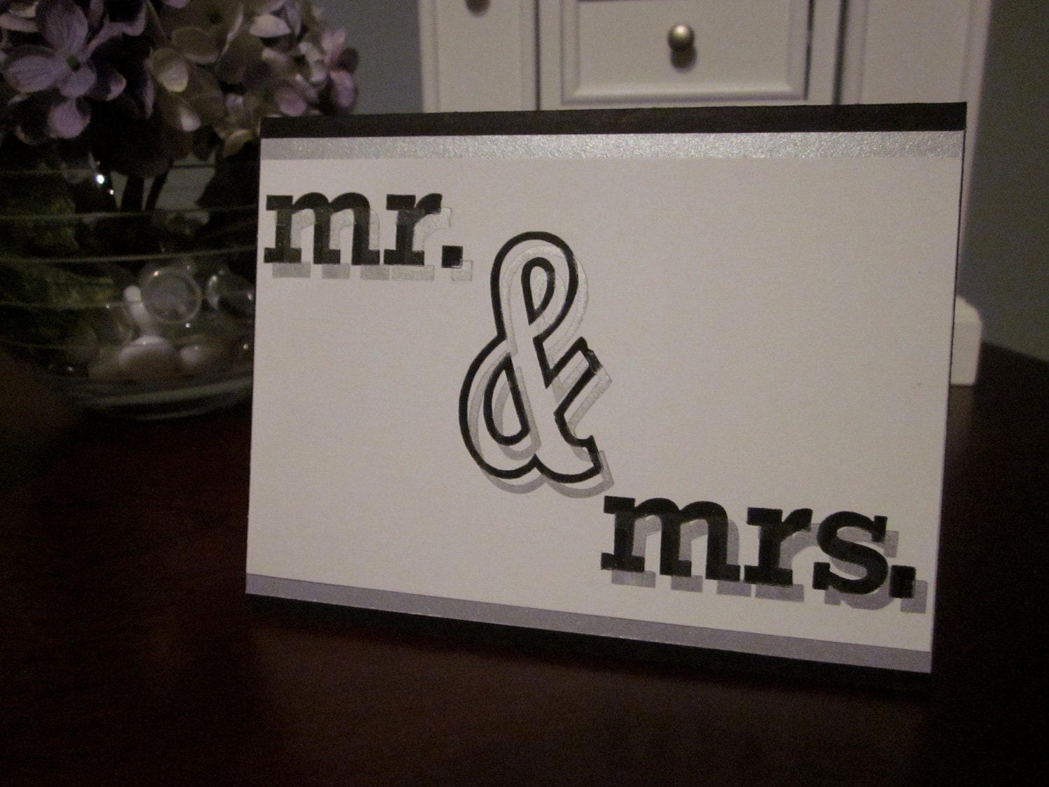Wedding Card - Mr. and Mrs. - Black & White