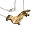 Dachshund Dog Necklace Gold Polymer Clay