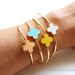 Lucky Clover Bracelet. Choose Your Color. Bridesmaid Gift. Jewelry Under 25. Simple Modern Jewelry