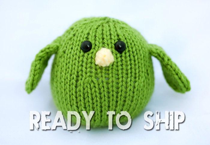 SALE--Hand Knit Amigurumi Chubby Chirp Bird