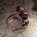 Hephaestus' Flail Ring of Heartfire...OOAK, Handmade, Sterling Silver and Garnet Charm Ring of Legend.