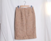 Vintage Salmon Wool Skirt