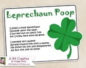 Leprechaun Poop St. Patrick's Day Irish Gag Gift  Design - DIY Printable