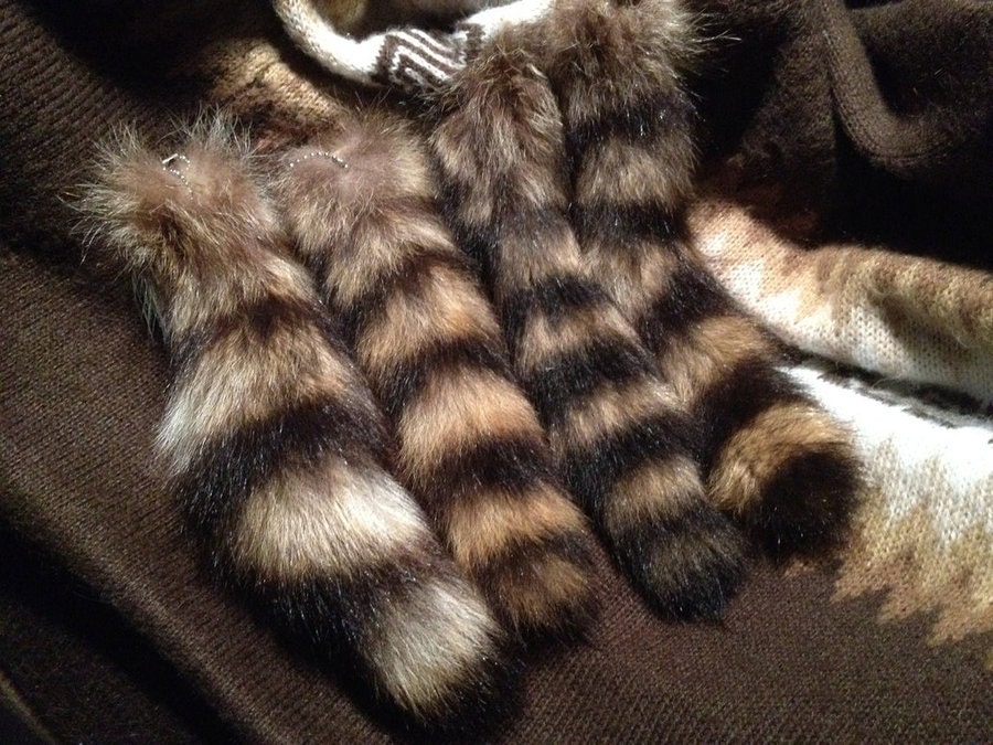 Raccoon Tails Keychains