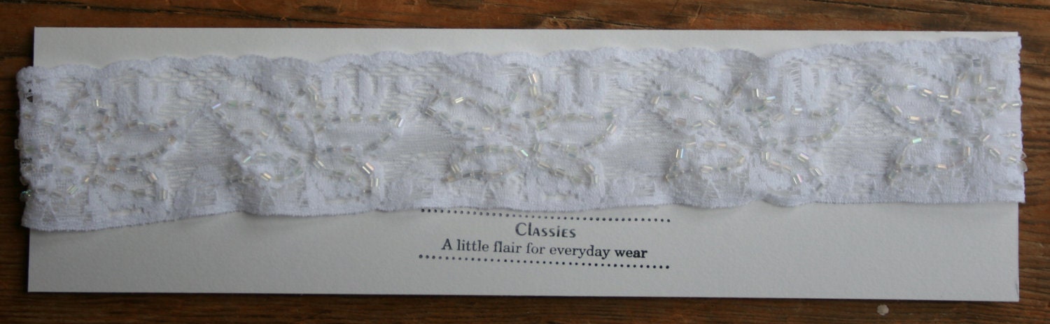 Beaded or Sequin White Stretch Headband: Bridal, Baptism, Elegance. Soft Stretch for Comfort. All proceeds go to kids' college fund