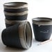 Black and White Ceramic Planter- garden decor, herb label by RossLab
