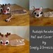 Rudolph Reindeer Hat and Cover Crochet Pattern - Set 111 - US and UK Terms - Newborn to 6 Months
