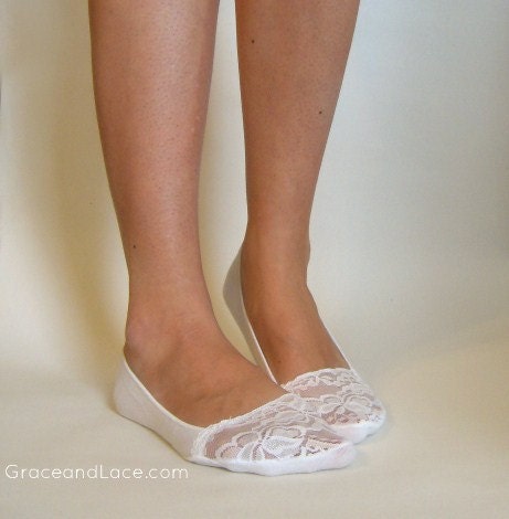 Lace Peep Socks - 7 colors - lacey sock - lace socks for heels - lace socks for pumps - lace sock for flats