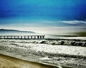 Pier - California Beach Ocean Waves Los Angeles Wall Art Photograph - 8x10