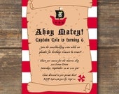 Pirate Party Invitation - Ahoy Matey - DIY Printable